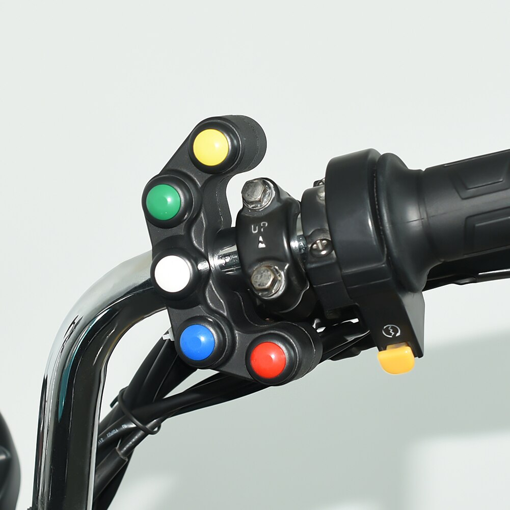 Universal 5-button Array Motorcycle Switch Modified Five-Color Function Switch Turn Signal Horn Headlight Five-In-One Switch