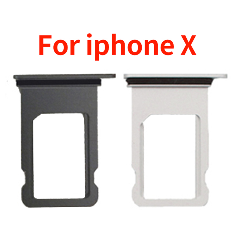 10pcs/lot Original Sim Card Tray for iPhone X Card Reader Holder Slot Replacement Parts Grade AAA