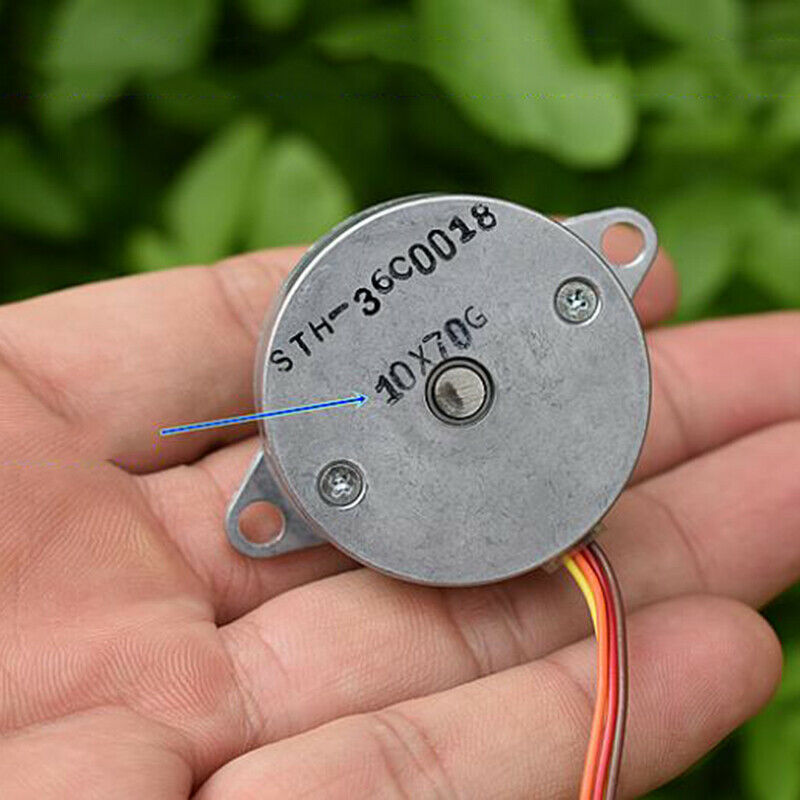 WHRLQXM PM35L Schrittmotor - 35mm Rund, 2-Phasen 4-Draht, 7.5 Grad