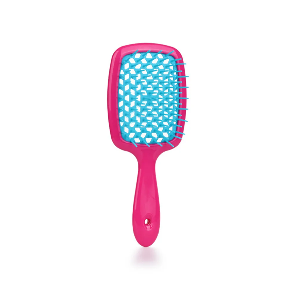 Air Cushion Comb Hair Massage Wet Dry Comb Anti-static Hollow Out Wet Curly Hair Brushes Barber Styling Tool: Blue