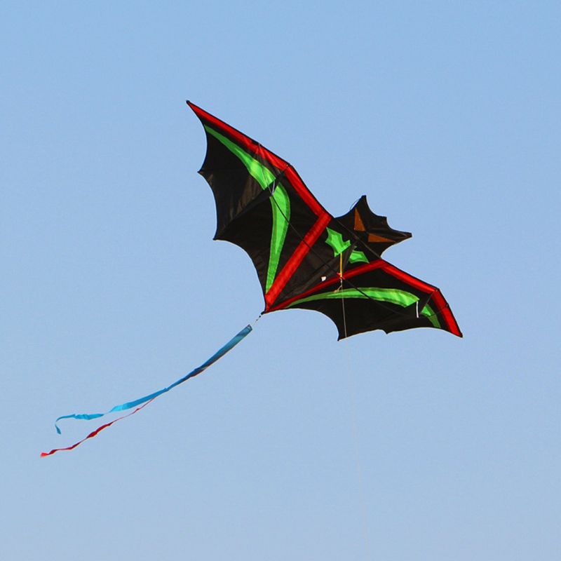 1.9 M/6.23ft 1.9 M/6.23ft Cartoon Vleermuis Vliegers Frp Hars Staaf Vliegende Sport Strand Ripstop Nylon Kitesurf kinderen Familie Outdoor