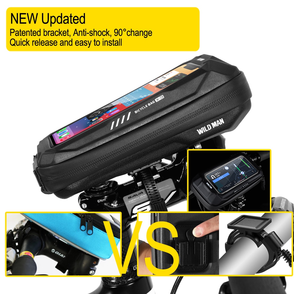 Funda impermeable para teléfono móvil, bolsa para manillar de bicicleta de montaña, accesorios para ciclismo, 6,9 pulgadas, novedad