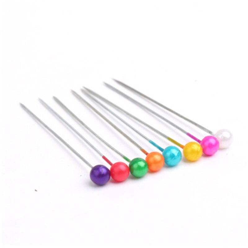 40 Pcs Positioning Pin Round Pearl Needles Hand Sewing Pins DIY Decorative Positioning Needle Sewing Enamel Positioning Pin