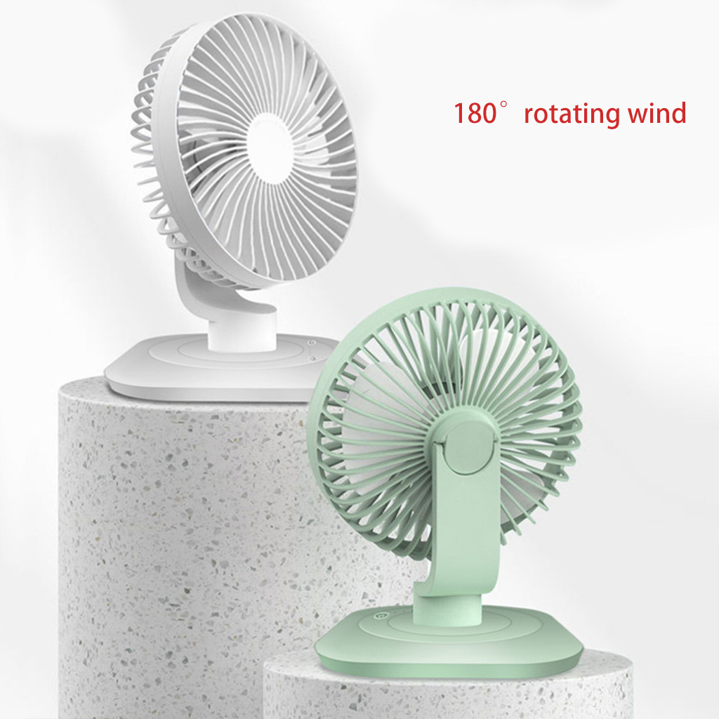 Laptop Cooler Cooling Fan ,3000mAh USB Rechargeable 120 Degree Oscillation Desk Fan, 3 Gear Shaking Head Fan for Home Office