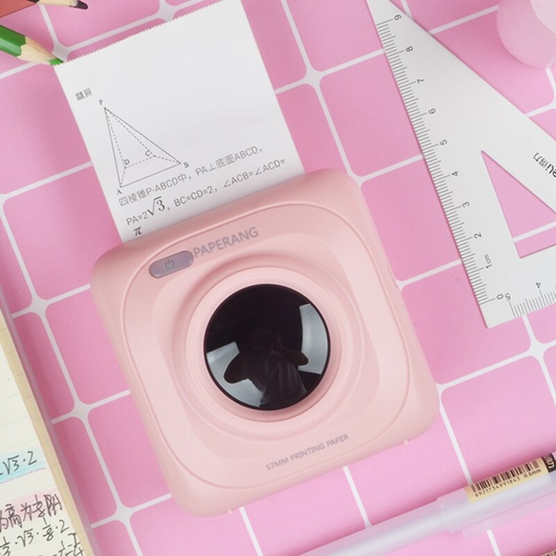 Mini Portable Thermal Printer Photo Pocket Photo 300dpi Printing With 1Roller Paper Wireless Bluetooth Student Printers School