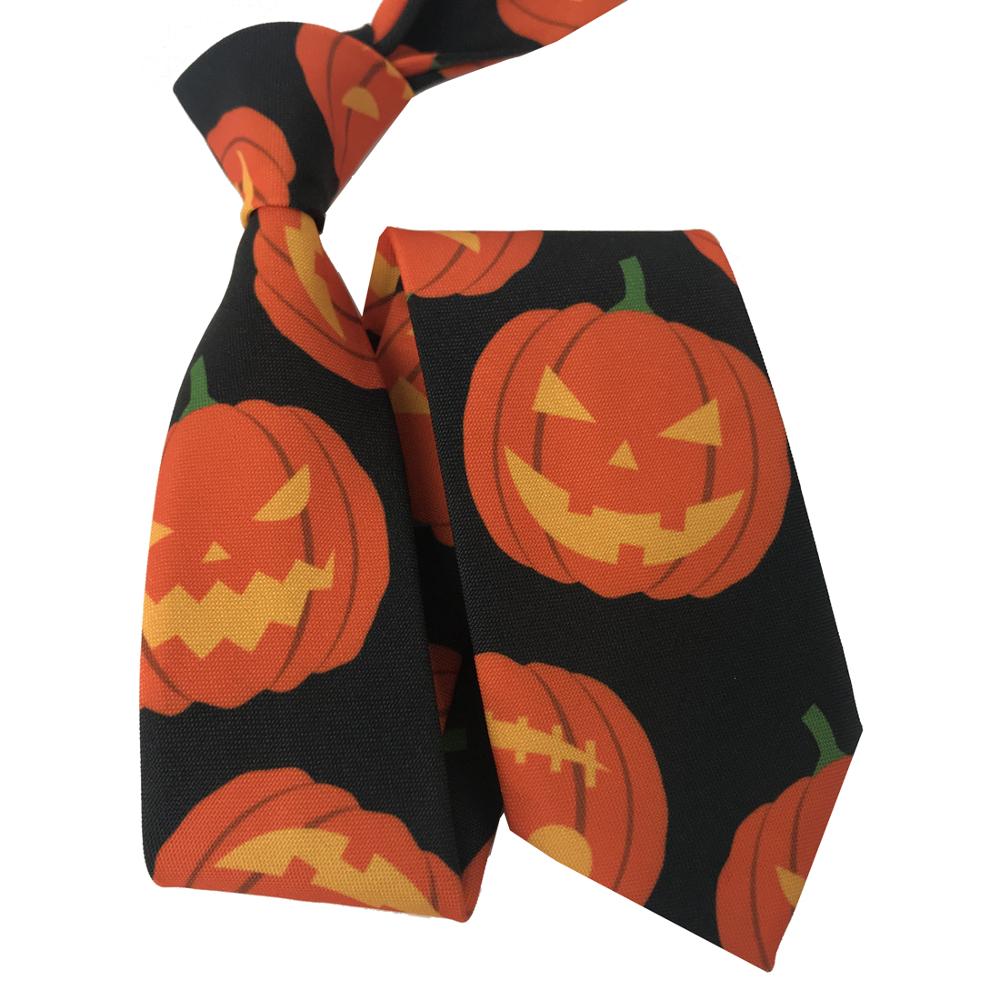 Nowy projekt męskie krawaty krawat z dyni na impreza z okazji Halloween
