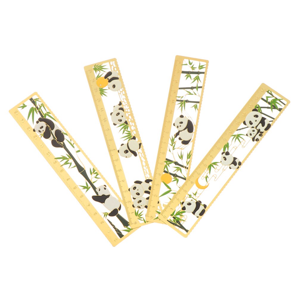 2 in1 Metal Hollow Rulers Bookmark Ruler Chinese Style Multifunction Bookmark For Kids Student Drawing Supplies