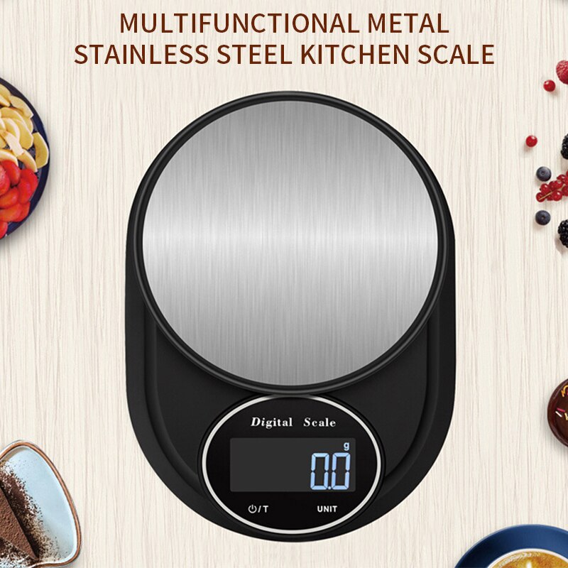 LCD Digital Kitchen Scale With Tare Function Multifunction Electronic Food Weight Scale Portable Measuring Tools Baking Scale