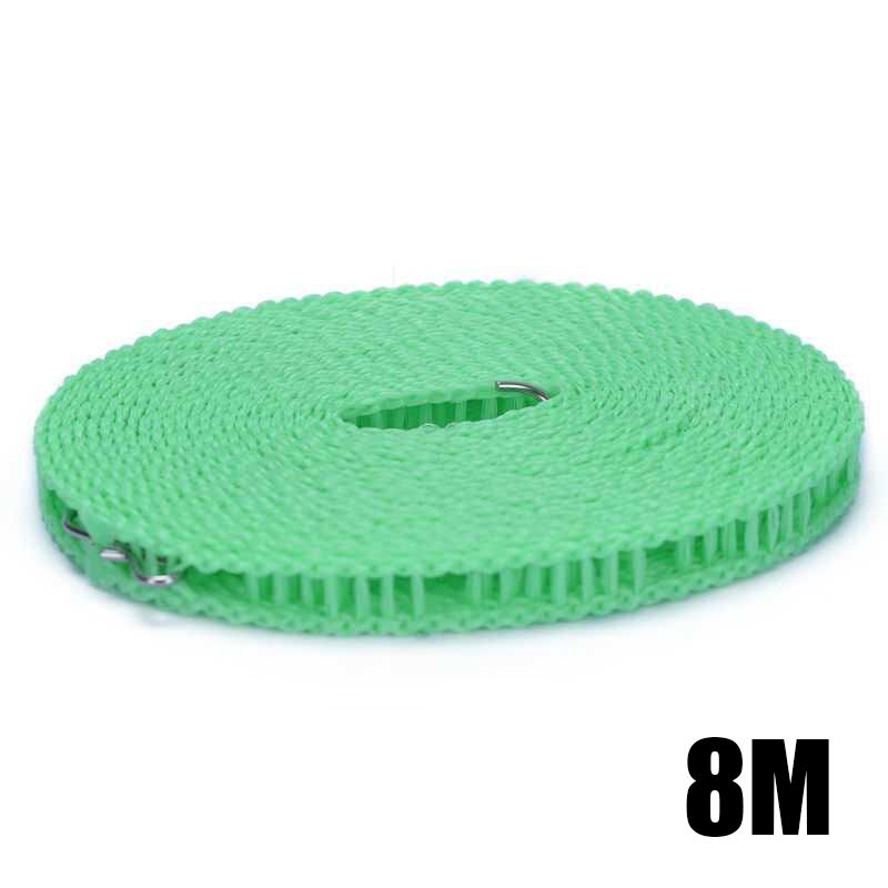 Nylon Clotheslines Hanging Rope Drying Clothes Dryer Non-slip Windproof for Outdoor 3/5/8/10 Meters Clotheslines Organization: Green / 8M