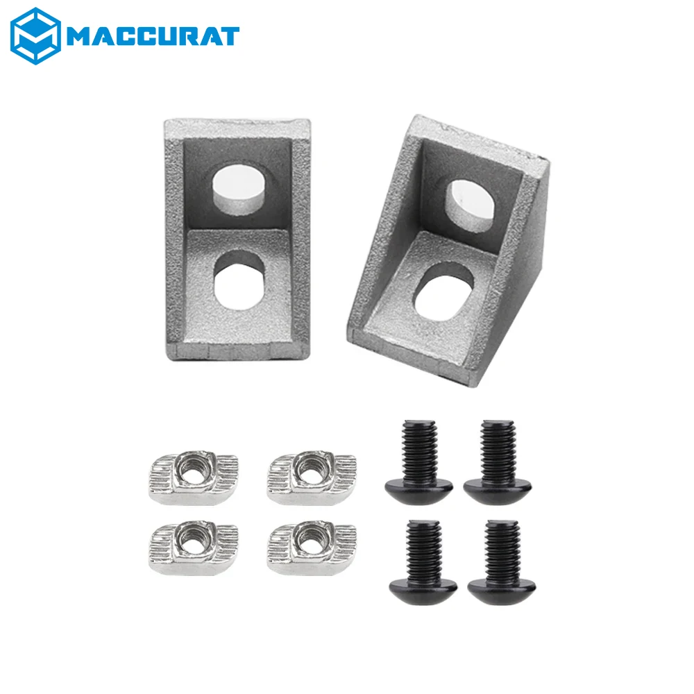 2/4 Stück Aluminiumprofil Eckwinkelverbinder Verschluss mit Mutter + M5 Flachkopfschraube für V-Slot 3D-Druckerteile: Rot