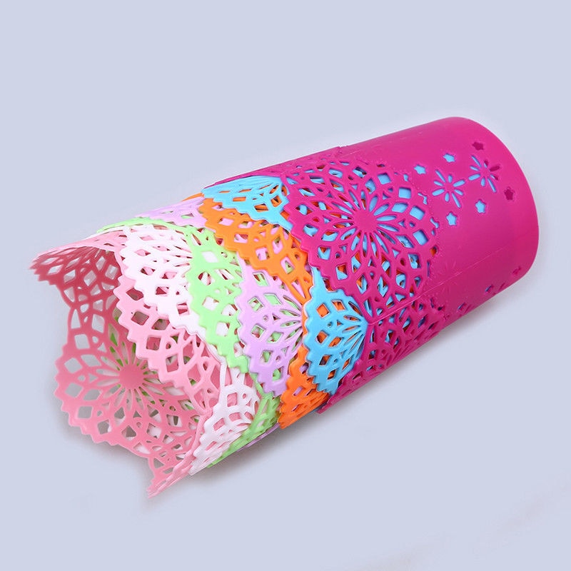 Pot de fleurs en dentelle | Ajouré support de rangement de bureau pour stylos brosses de maquillage, Vase de fleurs
