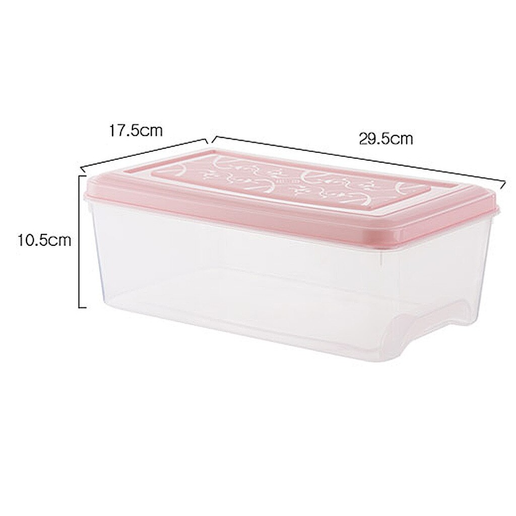 2#Kitchen Plastic Food Vegetable Storage Container Organizer Fridge Storage Box Food Containers Small Refrigerator Storage Boxes