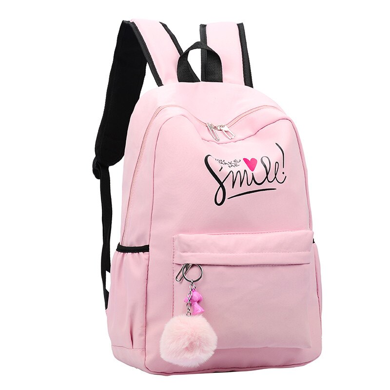 Preppy Stijl Mode Vrouwen School Tassen Rugzak Voor Meisjes Tieners Stijlvolle Laptop Tas Rugzak Meisje Schooltas Sac: pink