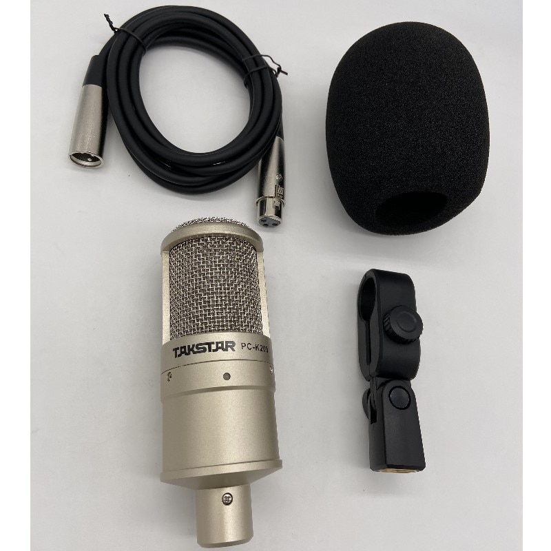 Takstar PC-K200 En C-1 Kabel, side-Adres Condensator Microfoon Studio Opname Microfoon On-Stage Performance Pc Karaoke Broadcast