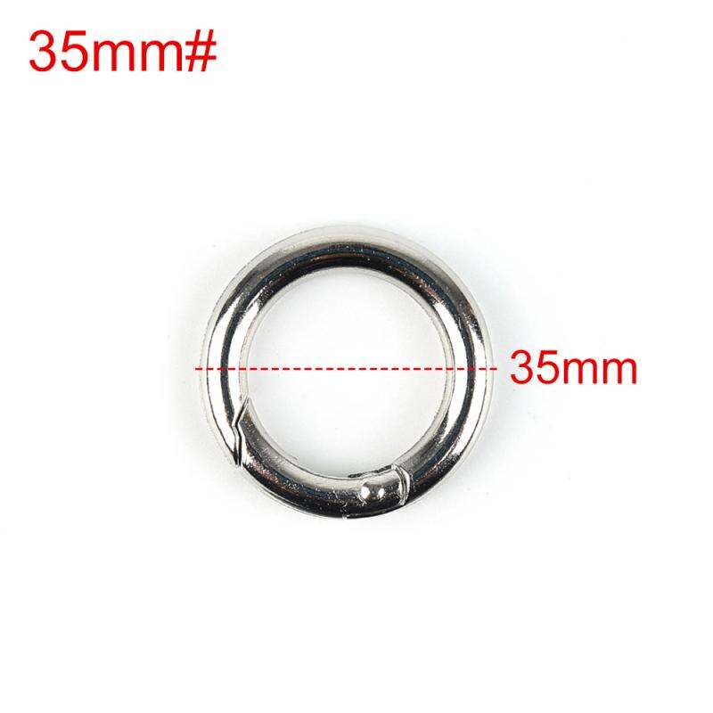 2pcs Round Push Circle Round Carabiner Camping Spring Snap Clip Hook Keychain Camping Climbing Hiking Outdoor Camping Snap: 35mm