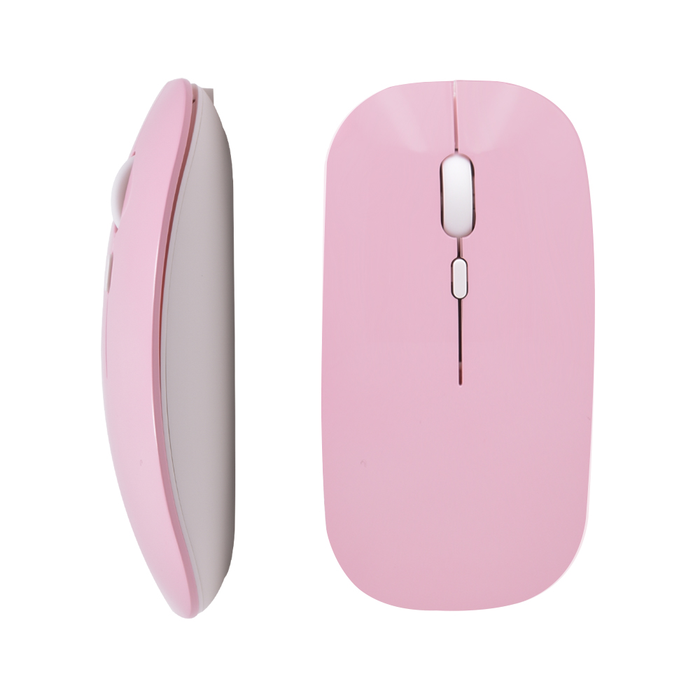 Compatible con ratón Bluetooth para Apple Macbook air, Xiaomi, Macbook Pro, Huawei, Matebook, portátil, portátil, ratón recargable: Pink