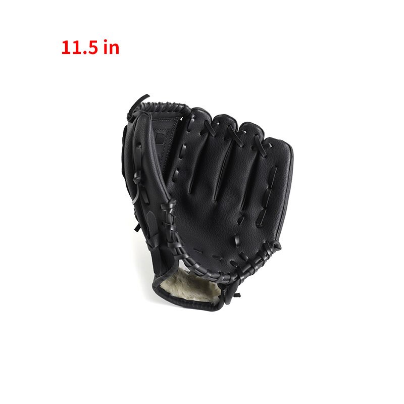 Baseball épais gant Sports de plein air taille 10.5/11.5/12.5 pouce main gauche pour adultes enfants Match entraînement Softball pratique équipement: 11.5 inches