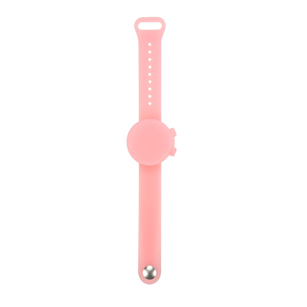 Disinfettante per le mani Wristband Del Silicone Del Braccialetto Mano Dispenser Disinfettante Per Le Mani Braccialetto Disinfettante Repellente Per Zanzare Crema Solare Lozione Per Bambini Wristband: Transparent Pink