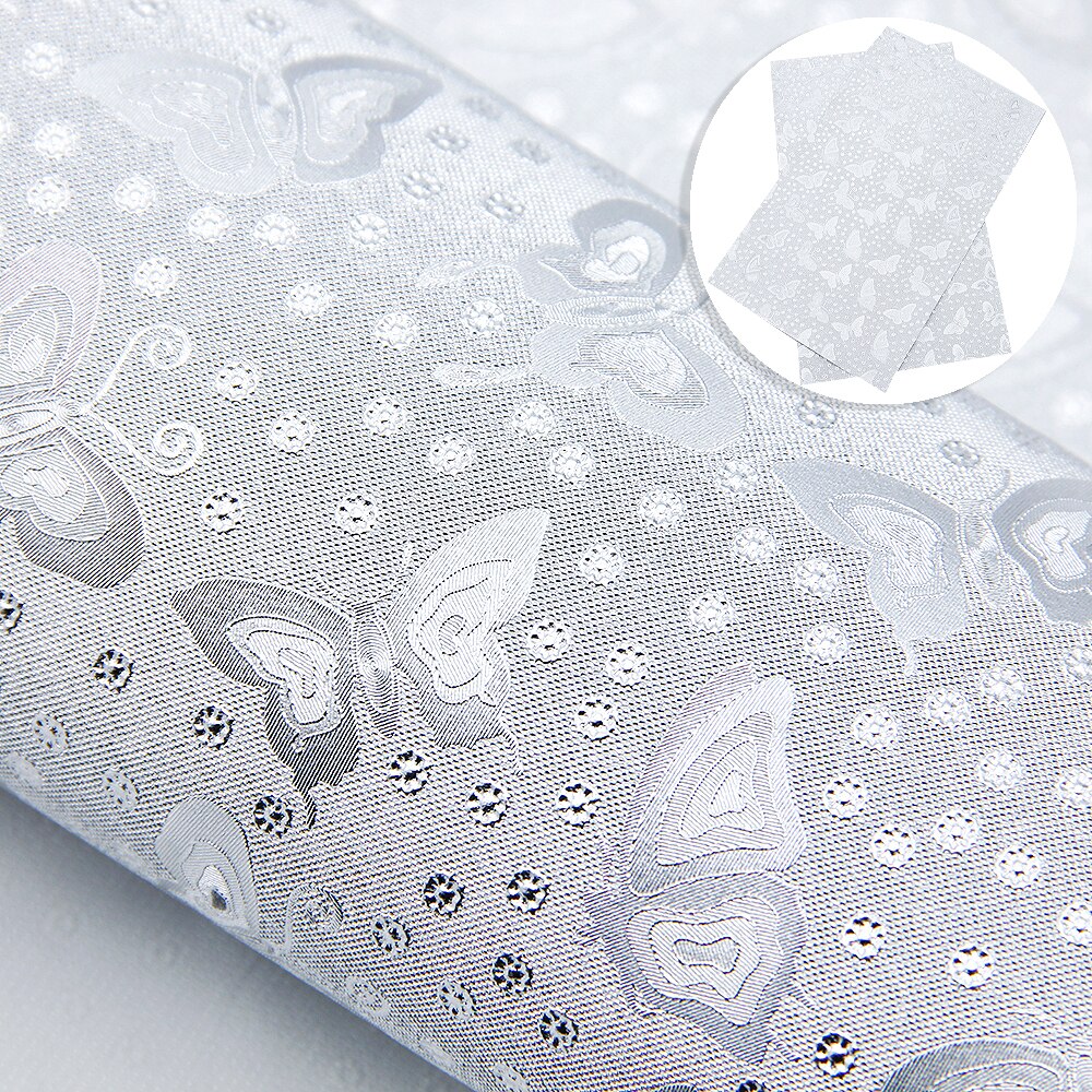 Bump Textured Faux Leather Sheets Butterfly Solid Color Synthetic Leather Fabric Roll 30x140cm for DIY Earrings Hair Bows Crafts: 2silver