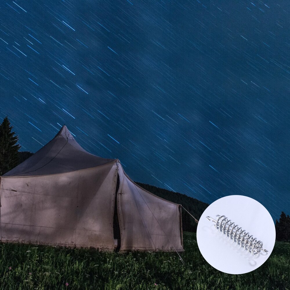 6 stk camping telt fjeder spænde telt vind fjeder reb spænde udendørs camping høj styrke stål reb spænde fortelt fast spænde