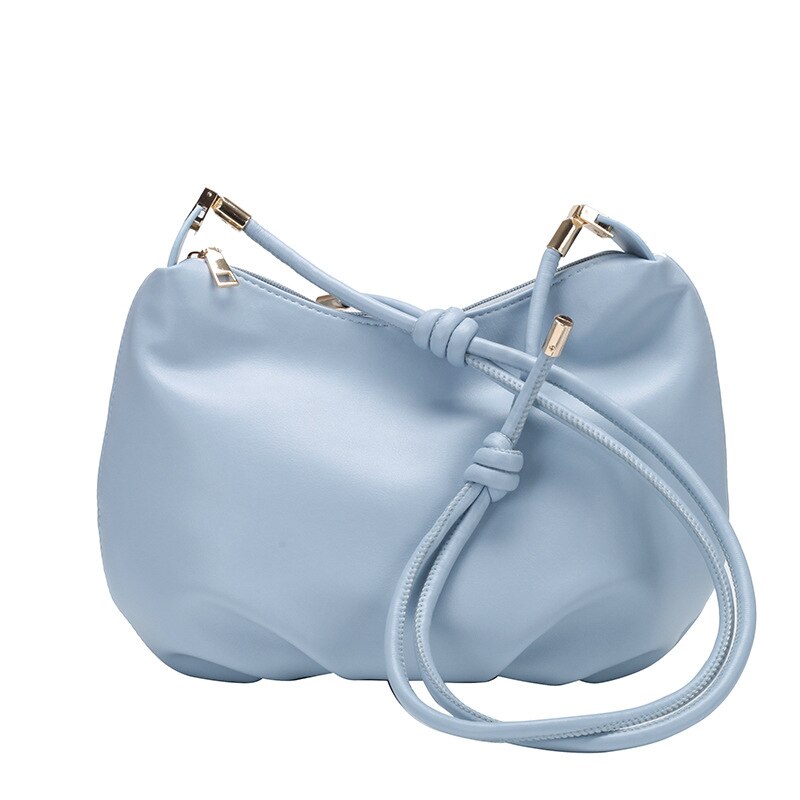 Elegante Vrouwelijke Cloud Tas Zachte Pu Lederen Schoudertas Crossbody Tassen Vrouwen Handtas Ins Geplooide Oksel