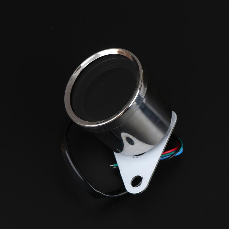 Misuratore universale per moto LED Tachimetro digitale Contachilometri Indicatore livello carburante per misuratore modificato per scooter moto: Grigio scuro