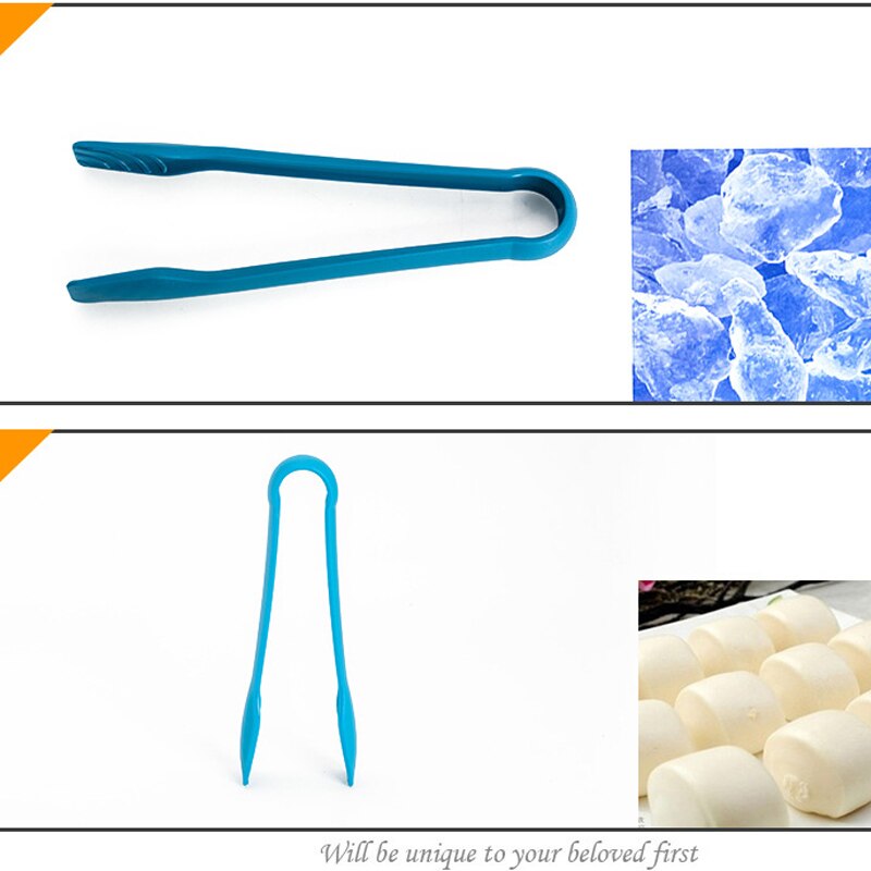 Vacclo Plastic 3pcs/set Food Tongs 6/8/10 Inch Colorful Fruit Cake Bread Catch Eco-friendly Tongs BBQ Steak Roast Sushi Clamps