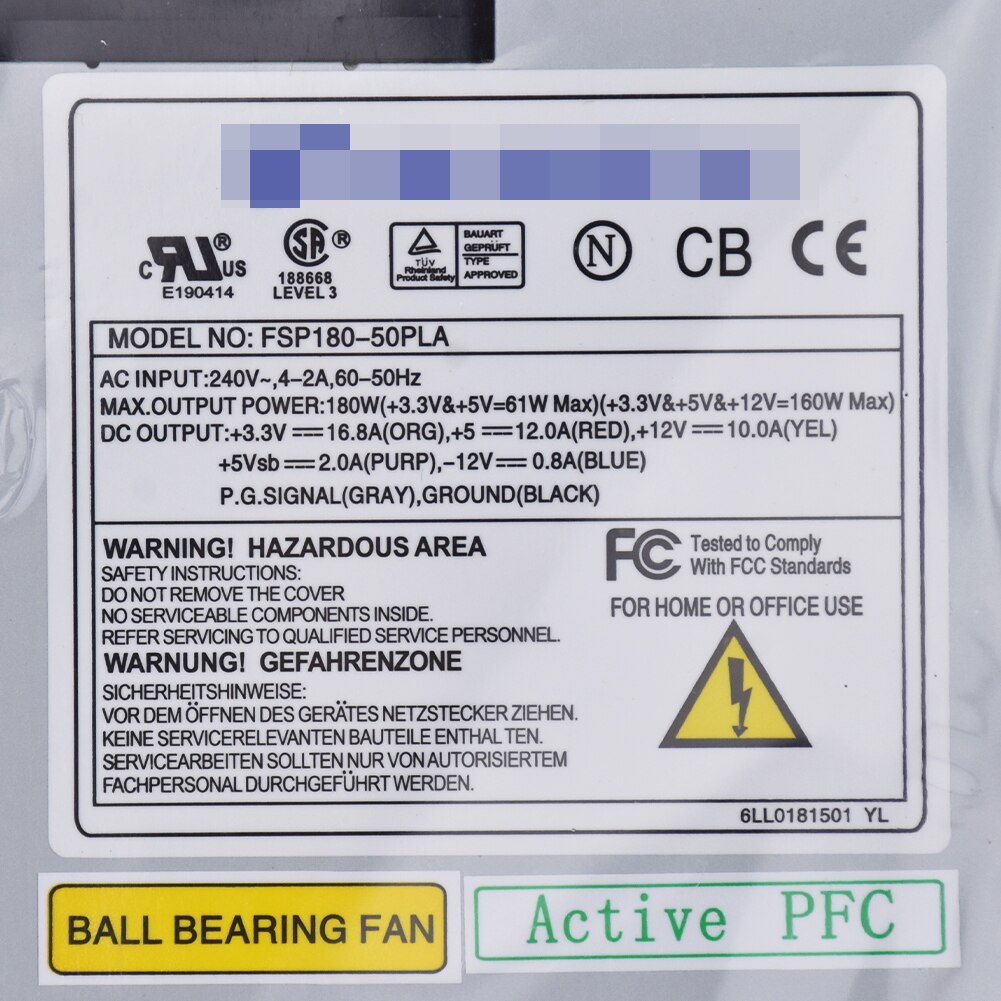 Fuente de Poder 180W FSP180-50PLA