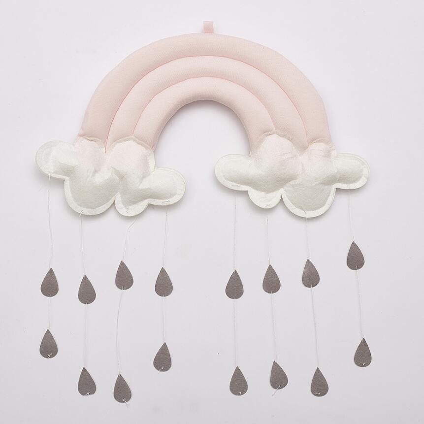 eins Explosion Modelle freundlicher Haus Wolke Regentropfen Dekoration Zelt Zubehör Stoff Nacht Anhänger Szene Foto Requisiten: Rosa