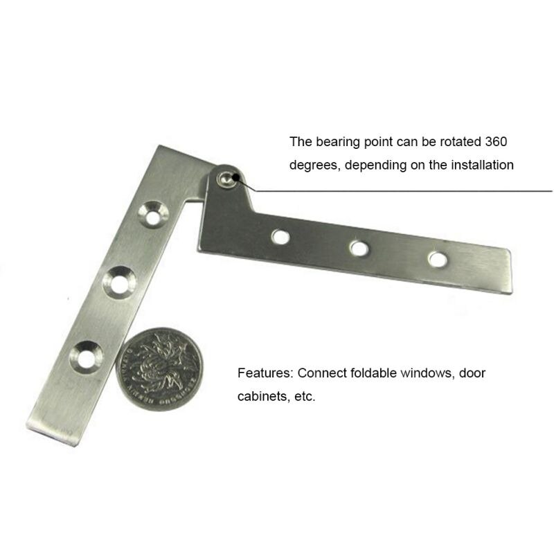 Stainless Steel Folding Hinge For Cabinet Cupboard Door Window Turning Furniture Lift up Strut Lid Flap Stay Support Door Hinges