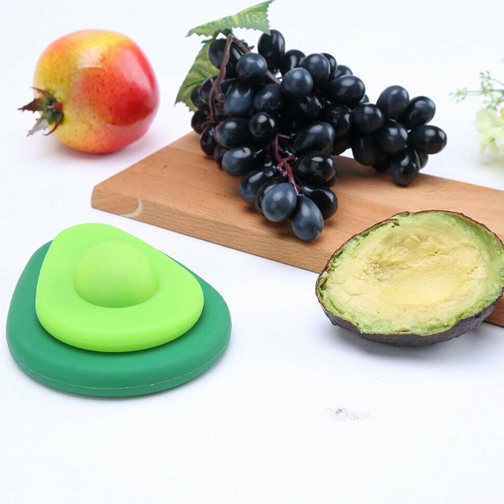 Huishoudelijke Groen 2 Stuks Avocado Saver Siliconen Verse Voedsel Opvouwbare Fruit Huggers Behoud Cover Seal O3W4