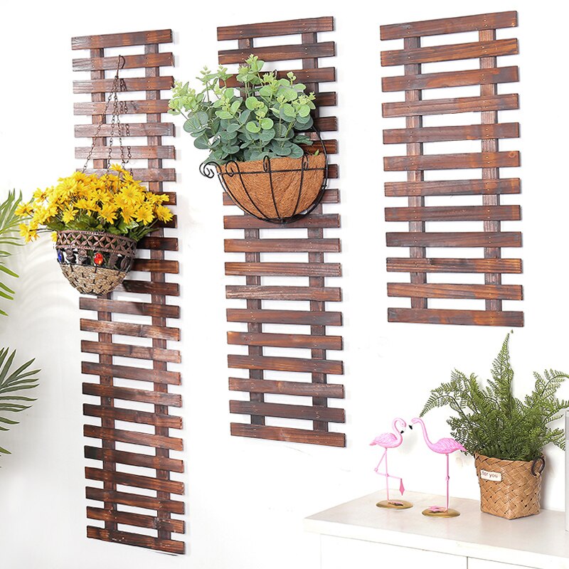 Solid Wood Fence Wall Hanging Flower Frame Grid Ba Vicedeal 