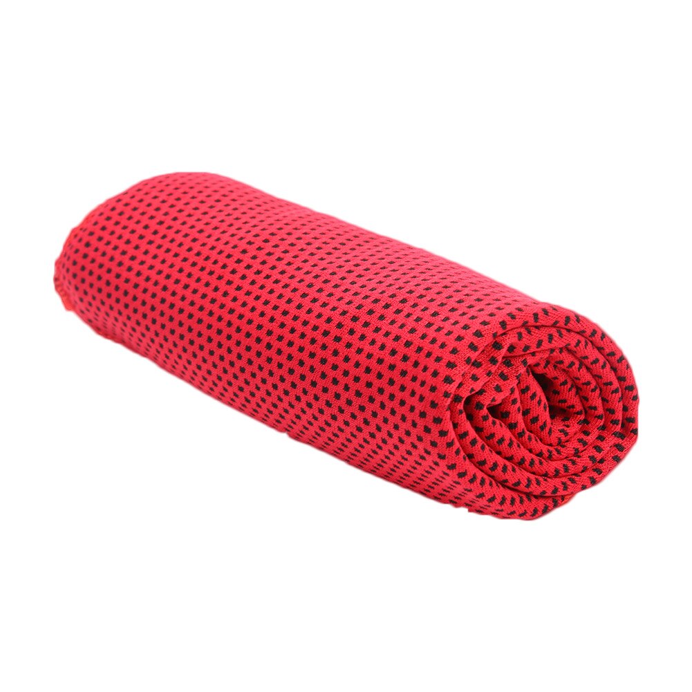 Ice Cold Sports Towel Summer Gym Outdoor Fitness Exercise Quick Dry Cooling Towel for Men Women Unisex: Red