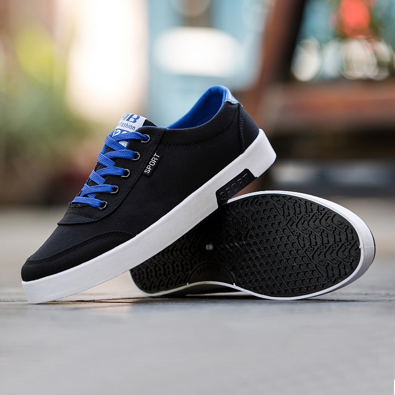 spring and autumn explosions men's shoes student canvas shoes men's white shoes trend sports casual shoes non-slip breathab