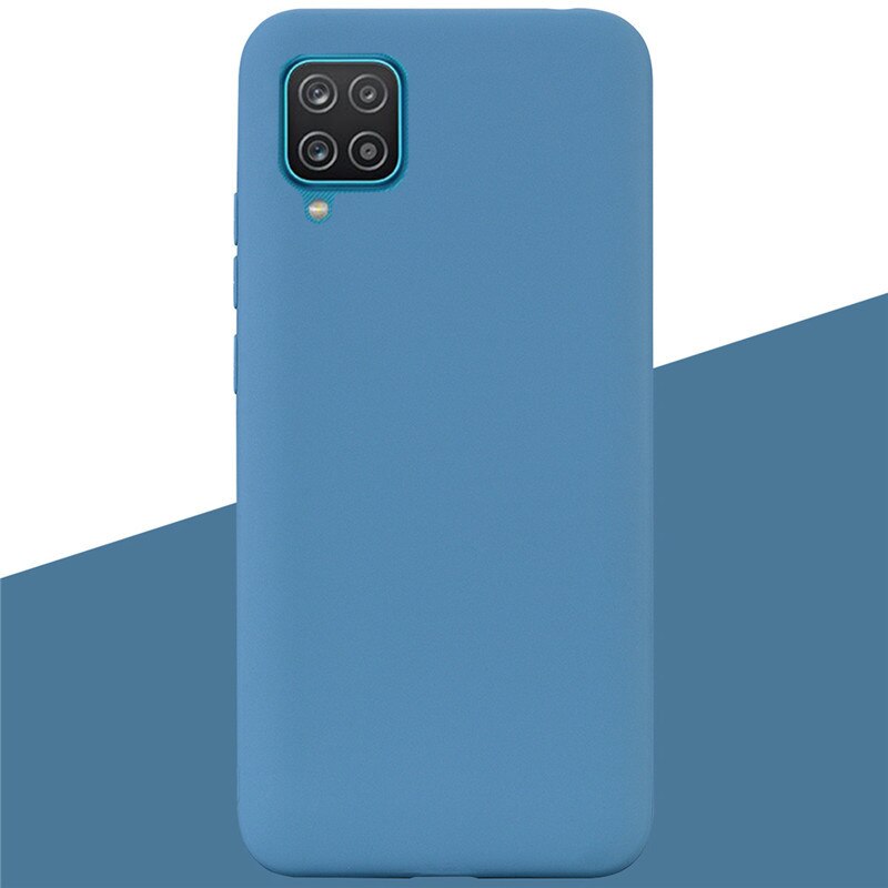 For Samsung A12 Case Soft Silicon Tpu Back Phone Case For Samsung Galaxy A12 GalaxyA12 A 12 SM-A125F a125 Bumper Fundas Coque: 12 Lake Blue