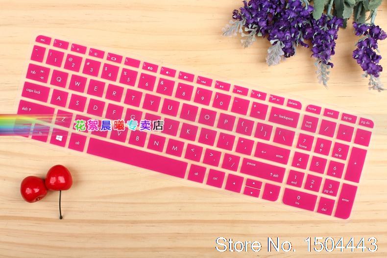 15.6" Laptop Keyboard Protector Skin - Ultra-thin Silicone Dustproof Cover for HP Pavilion Envy 15 Series: Rose