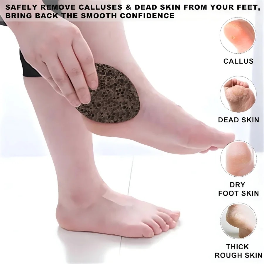 1pc natural pé pedra-pomes ferramentas pedicure natural purificador de pé para esfoliação para limpar calos nas mãos saltos e corpo