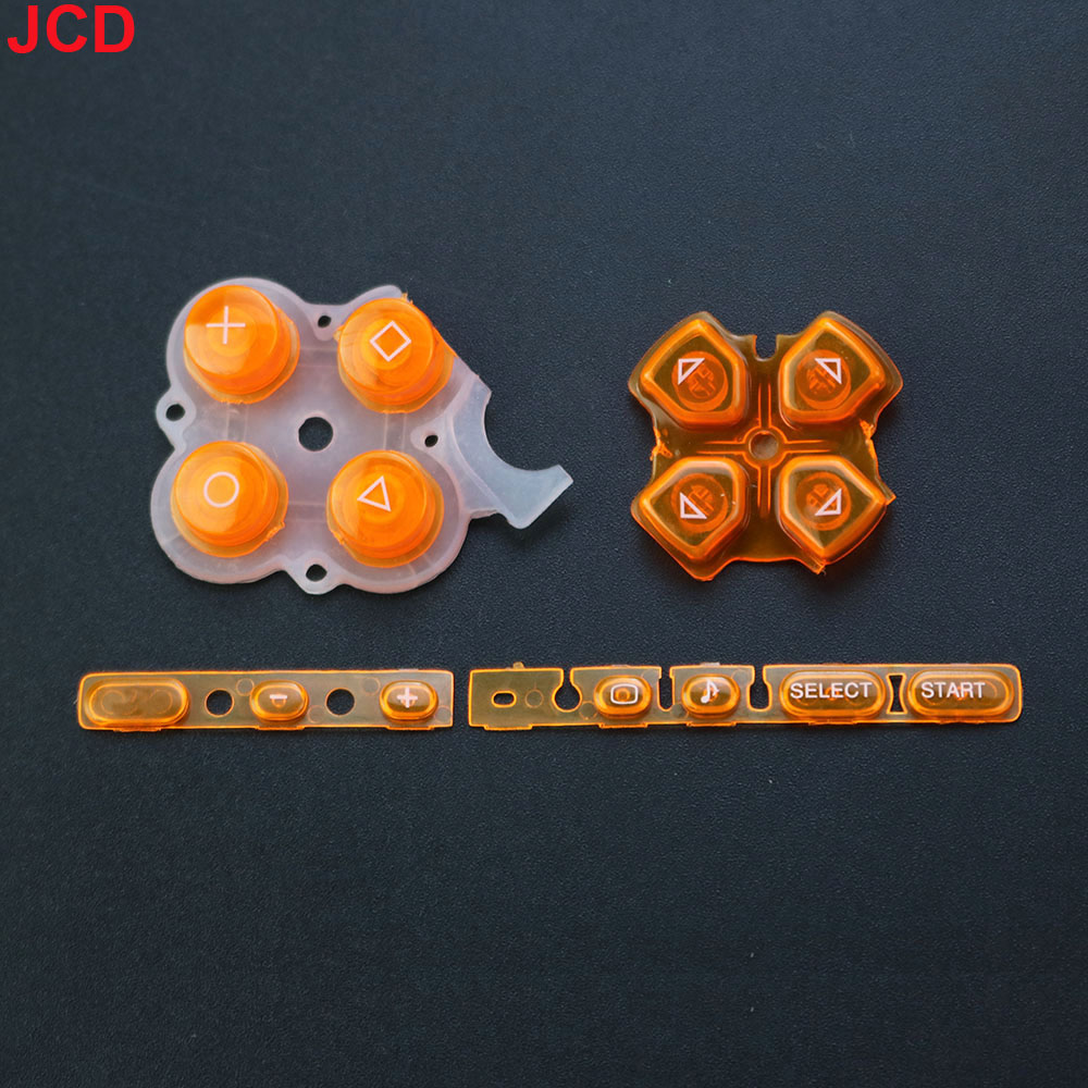 JCD 1 Juego para consola de juegos PSP 3000, Kit de botones izquierdo y derecho de repuesto, tecla de botones de inicio seleccionados para pieza de reparación PSP3000: YELLOW