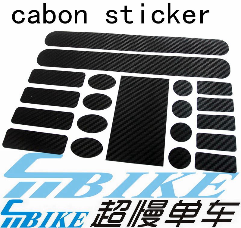 Carbon fiber sticker with bicycle protective film