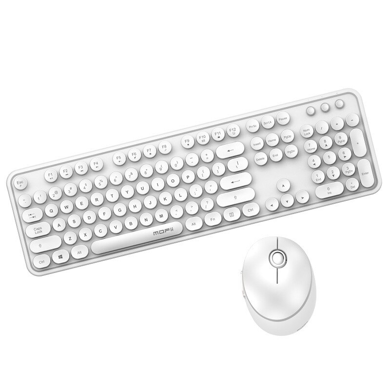 Retro Punk Wireless Keyboard and Mouse Set Gaming Keyboards Bluetooth Mouse Gamer for Laptop PC Computer Keyboard Kit: 10