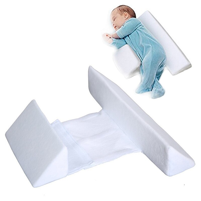 Baby Slaap Pilow Zachte Fluwelen Memory Foam Kussen Comfy Pasgeboren Antiroll Kussens