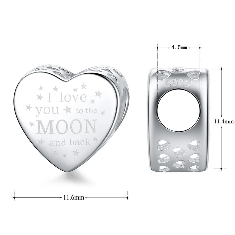 Dalaran Brief Zilveren Bedels 925 Sterling Zilver Loving Alfabet Kralen Fit Charm Diy Armband Ketting Voor Vrouwen Sieraden