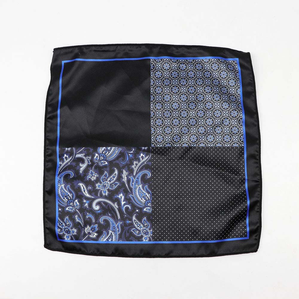 Blumen- Seide Textur Tasche Platz Glatte Weiche Polyester Taschentücher Geschäft Rauchen Krawatte Männer Taschentuch Zubehör: 3
