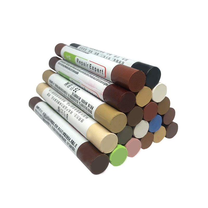 Cera blanca de madera para muebles, lápices de reparación de suelo, crayones reparadores para arañazos dañados, reparación blanca, de materiales