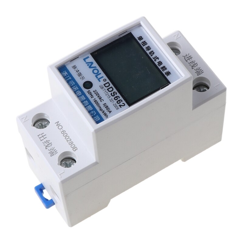 LCD Digital Power Consumption Meter Single Phase Energy Meter Watt kWh 230V AC