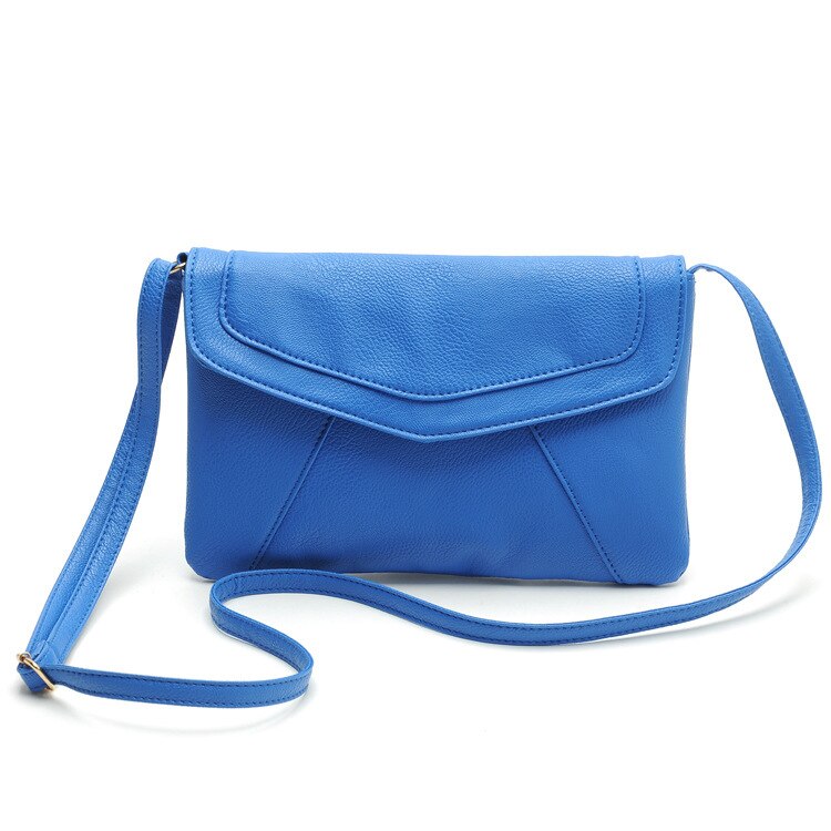 Vintage Lederen Handtassen Vrouwen Bruiloft Koppelingen Dames Party Purse Beroemde Crossbody Schouder Messenger Bags: Blue