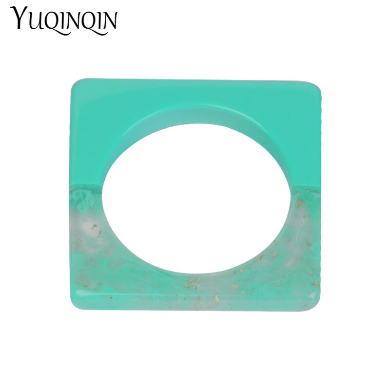 Pulseira vintage de resina, bracelete quadrado para mulheres, joias da moda, acrílico, geométrica, grande, para festa, pulseira para meninas