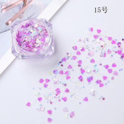 Festival Haar Glitter Eye Gezicht Nail Body Glitter klatergoud op Gezicht Gel Art Flash Cosmetische Make-Up Pailletten glitter Decoratie: 15