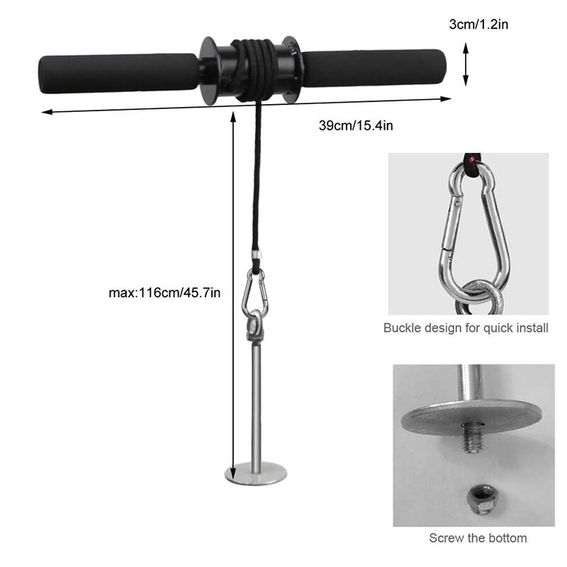 Wrist Roller Exerciser Trainer Forearm Strength Exerciser Roller Forearm Weights Grip Workout for Fitness