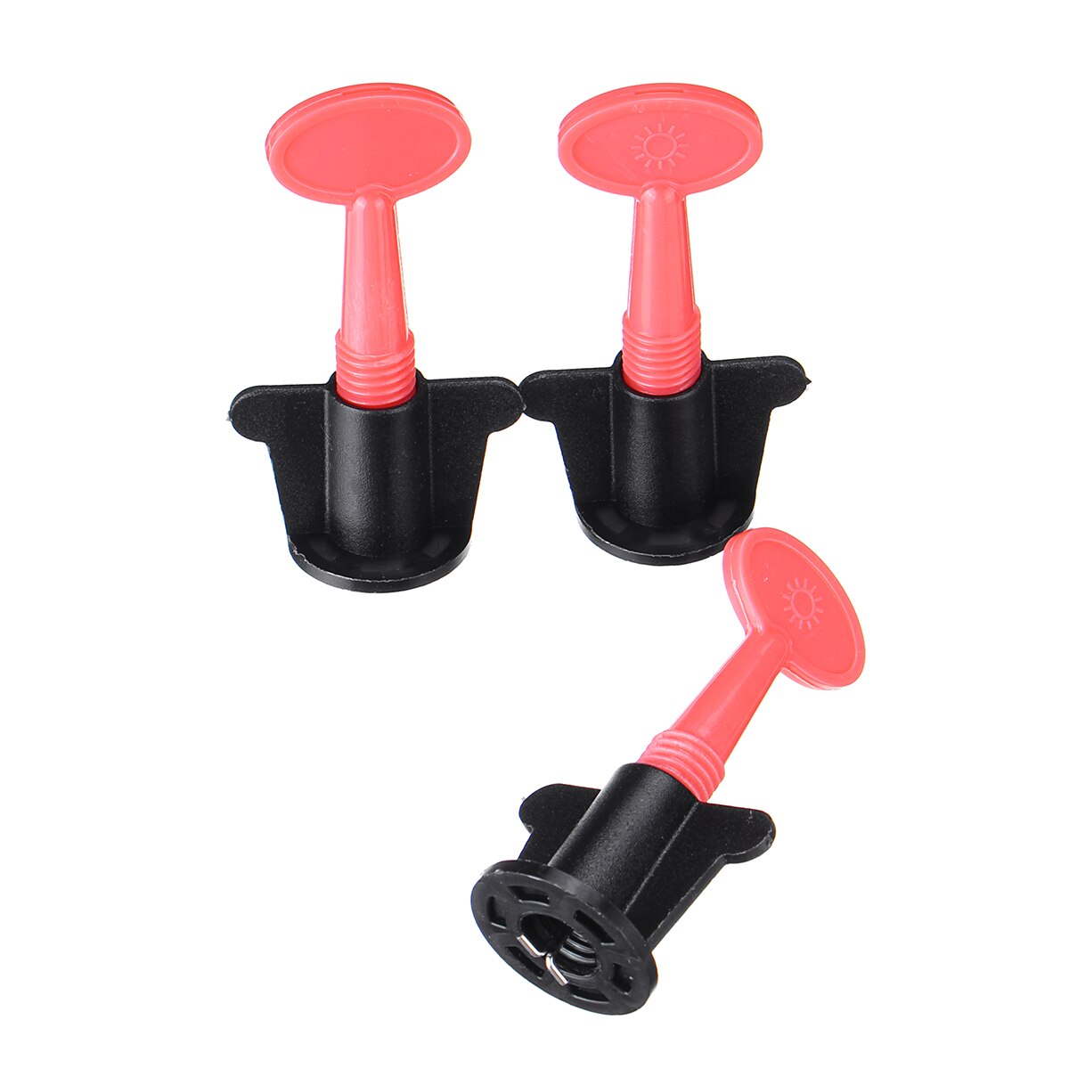 100Pcs Flat Ceramic Floor Wall Construction Tools Reusable Tile Level Wedges Tile Spacers Kittile Leveling System Kit For Tile